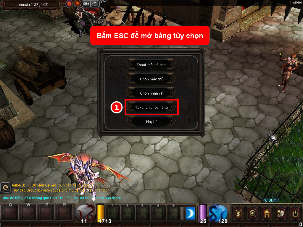 Chức năng chính của Game MU Uy Long